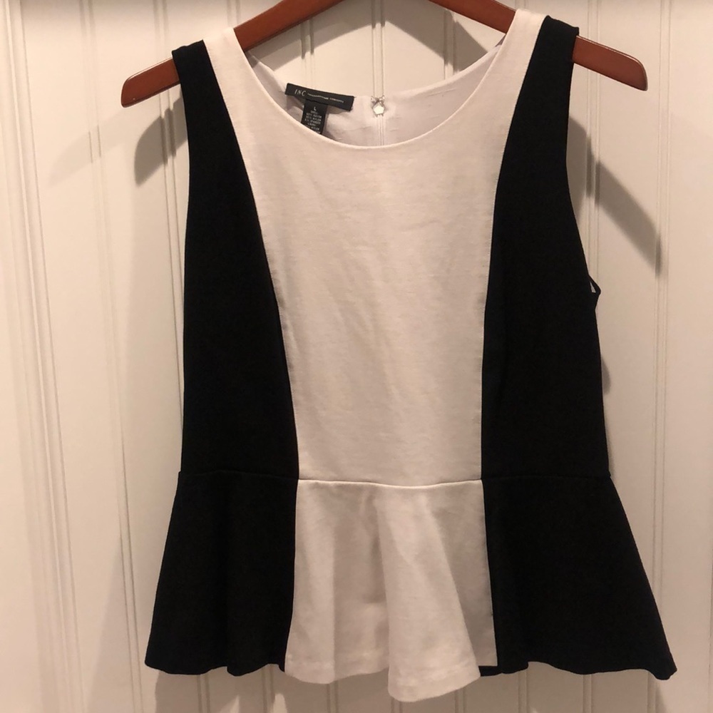 Inc Sleeveless Peplum ‘Slimming Illusion’ Top